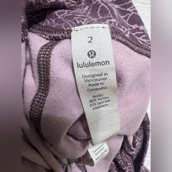 Lululemon Align Pant 21” Arabesque Antoinette Smoky Quartz Size 2 - Picture 7 of 9